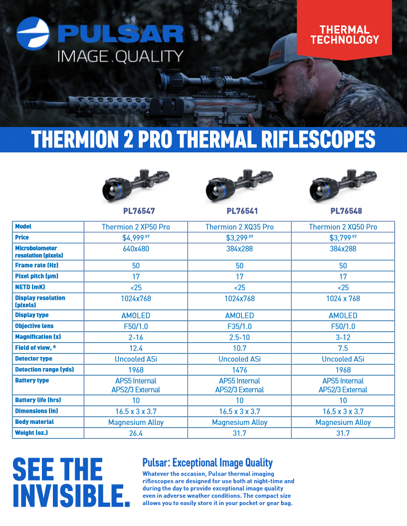 Visor Térmico Pulsar Thermion 2 XQ35 Pro, Comprar online