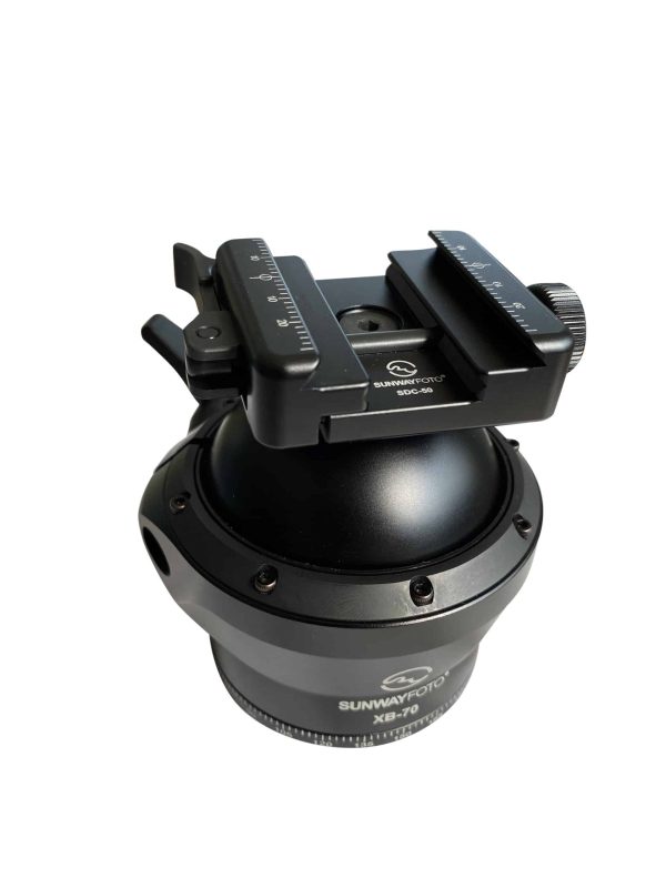 Sunwayfoto XB70 / 70mm Hunting / Shooting Ball Head with Picatinny / Arca Swiss Adapter Clamp