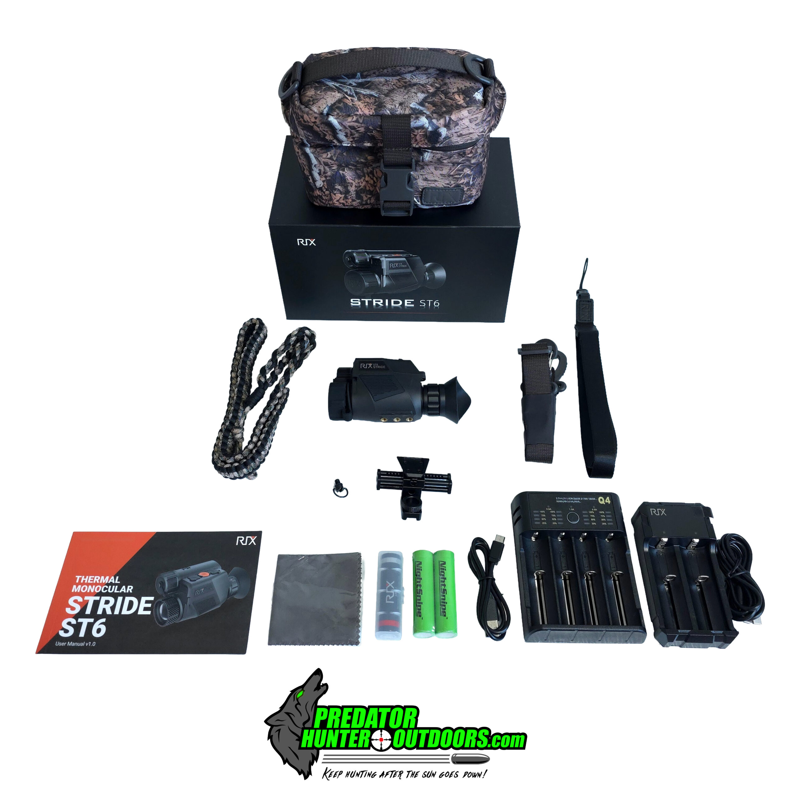 RIX Stride ST6 Thermal Imaging Monocular - FREE 2x additional 18650 Batteries and 4-Port Charger! - Image 2