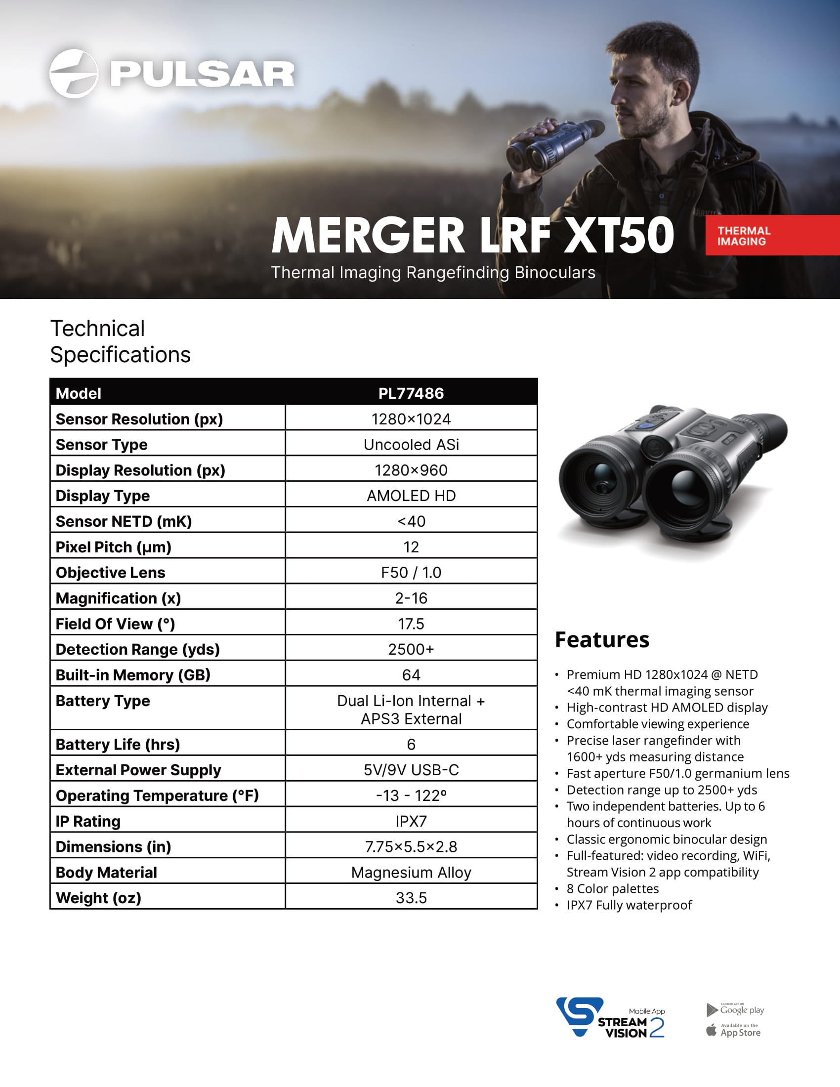 Merger LRF XT50 Thermal Binocular