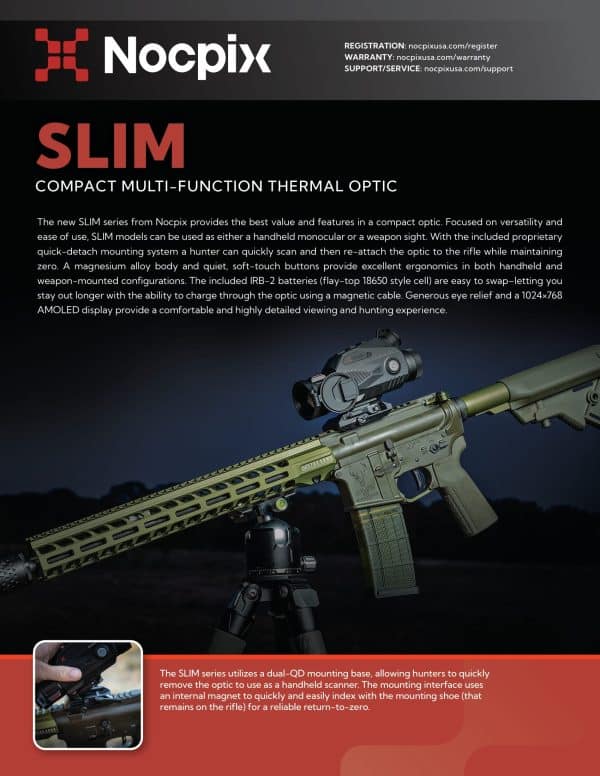 Nocpix SLIM H35 Multi-function Thermal Riflescope Data Sheet