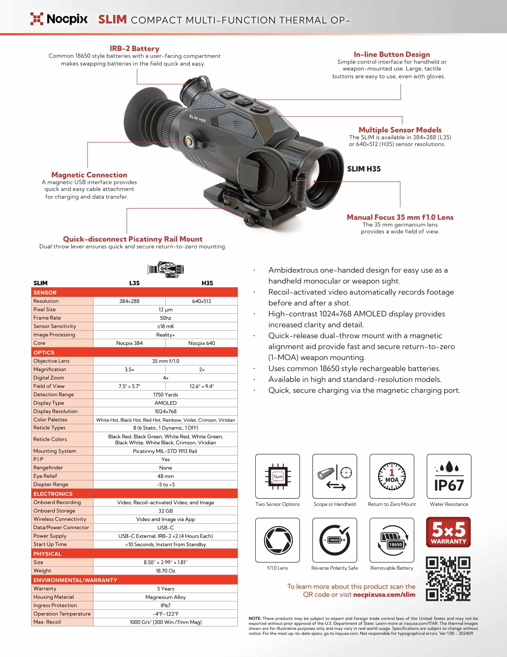 Nocpix SLIM L35 Datasheet