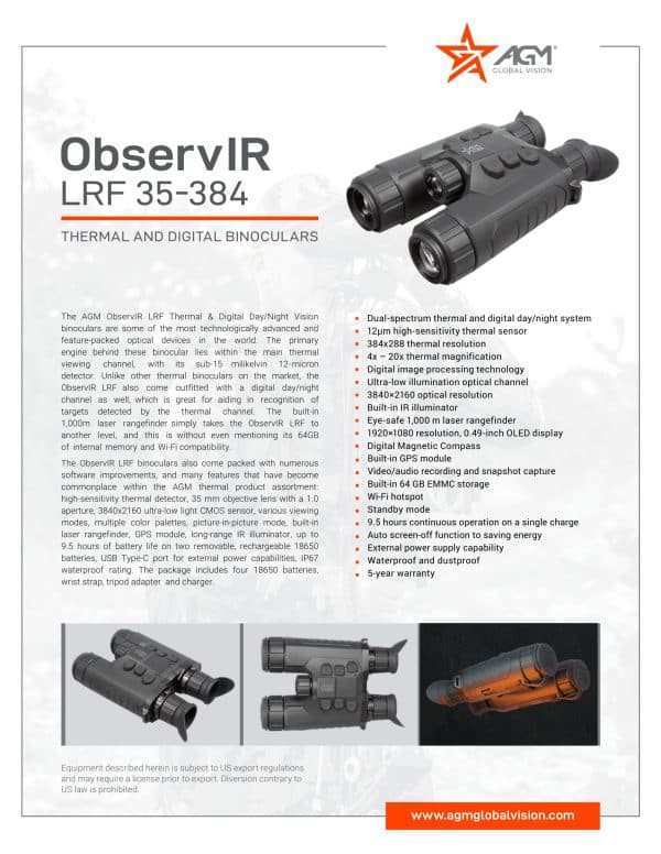 AGM ObservIR LRF 35-384 Thermal Binoculars - Image 8