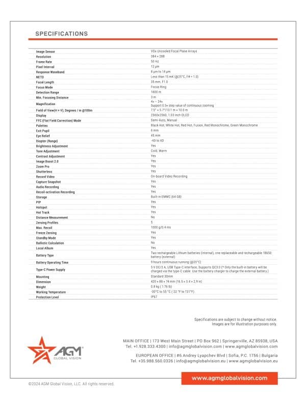AGM Adder V2 35-384 Thermal Riflescope (FREE Additional Batteries and Charger!) - Image 11