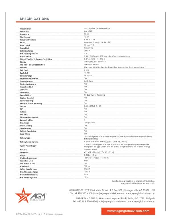 AGM Adder V2 LRF 50-640 Thermal Riflescope (FREE Additional Batteries and Charger!) - Image 11