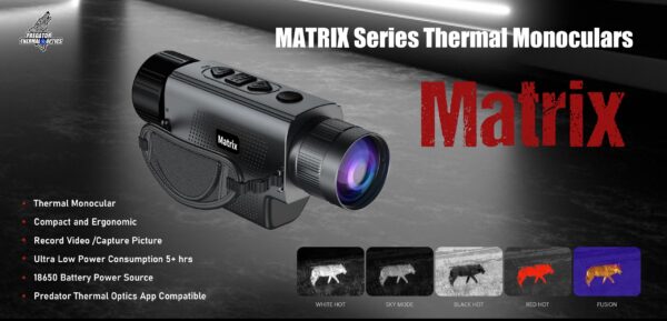Predator Thermal Optics Matrix 15-384 Thermal Monocular (Free Additional Batteries, Charger and Lanyard!) - Image 10