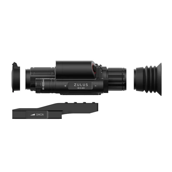 DNT Optics ZULUS HD ZHD520R 5-20X Digital Night Vision Scope with Laser Rangefinder and Ballistic Calculator