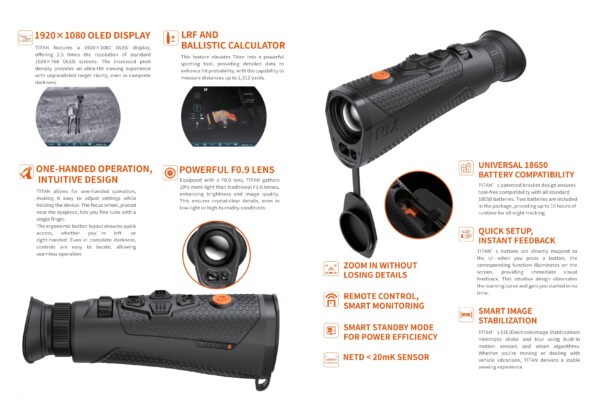 RIX Titan T6 Thermal Monocular (Free 2x Extra Batteries, 4-Port Charger and Lanyard Included!) - Image 12
