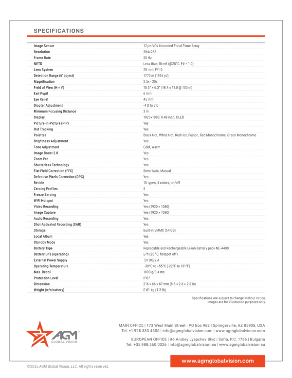 AGM RattlerV3 25-384 Spec Sheet-2