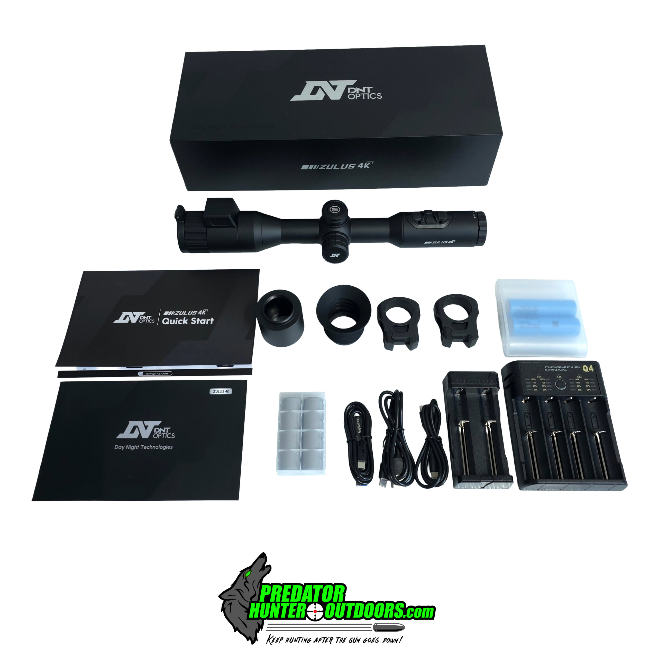 DNT Optics ZULUS 4K Digital Day & Night Vision Scope with Laser Rangefinder (3 - 24x Magnification)