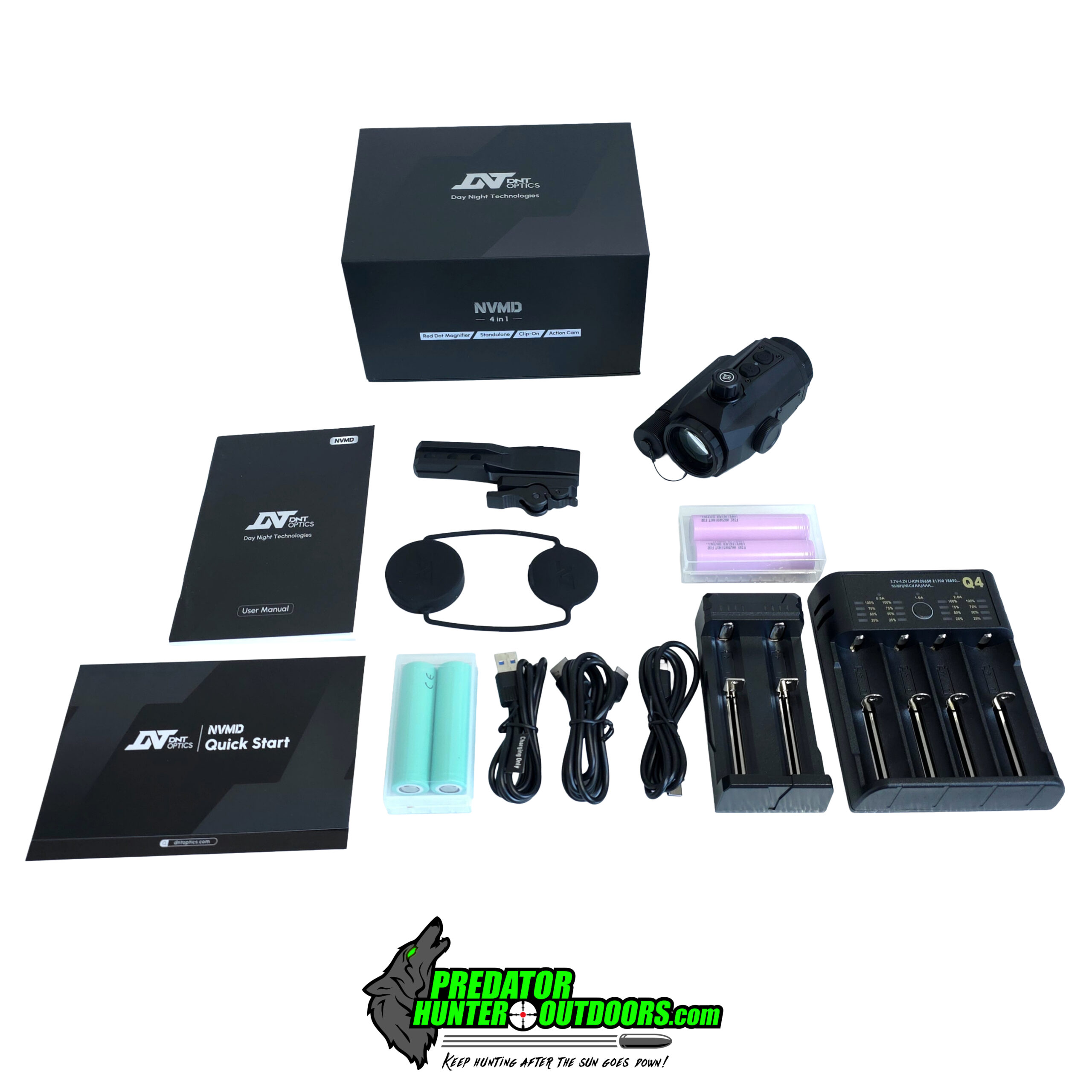 DNT Optics NVMD-C200 Night Vision Multi-Purpose Device - Red Dot Magnifier, Standalone Scope, Clip-On, Action Camera