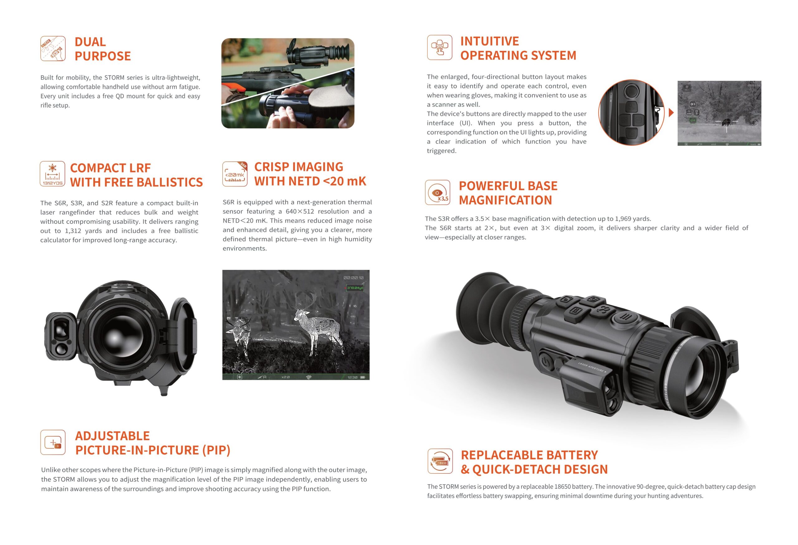 RIX Storm S2R Thermal Riflescope (Free 10hr Battery Pack – $150 Value!) - Image 14