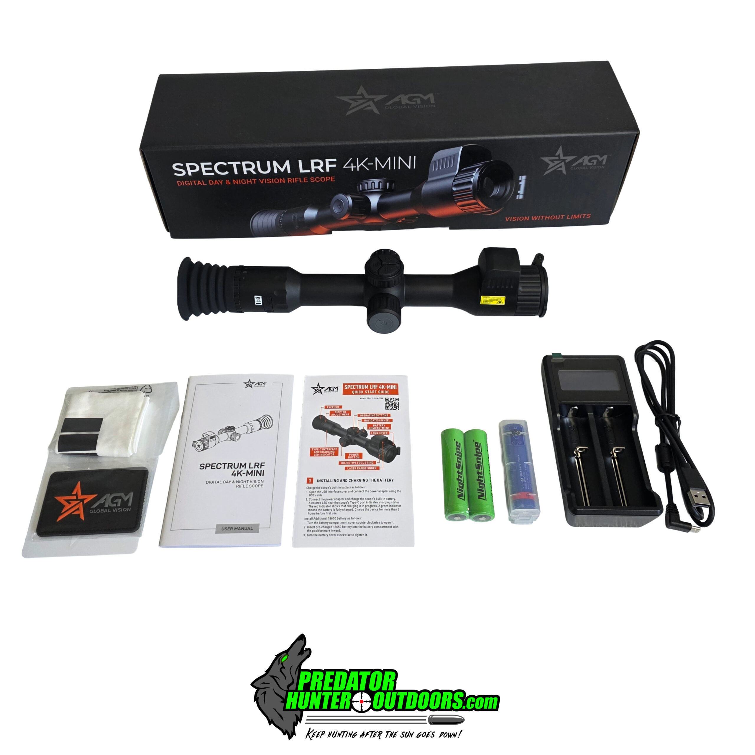 AGM Spectrum LRF 4K Mini Digital Day and Night Vision Rifle Scope