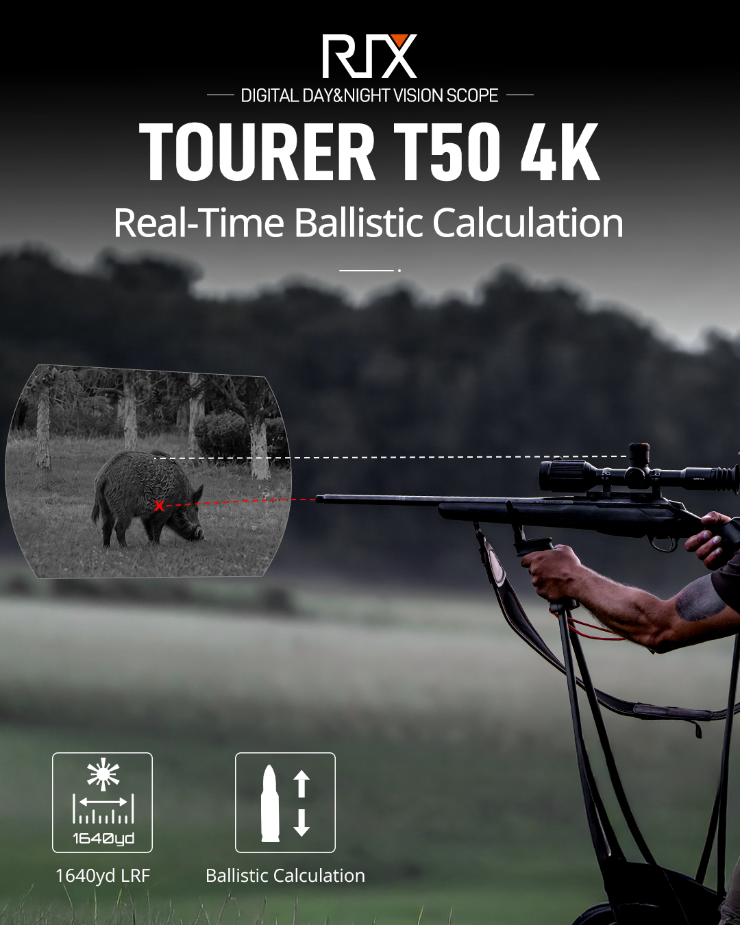 RIX Tourer T50 4K Digital Day & Night Vision Scope