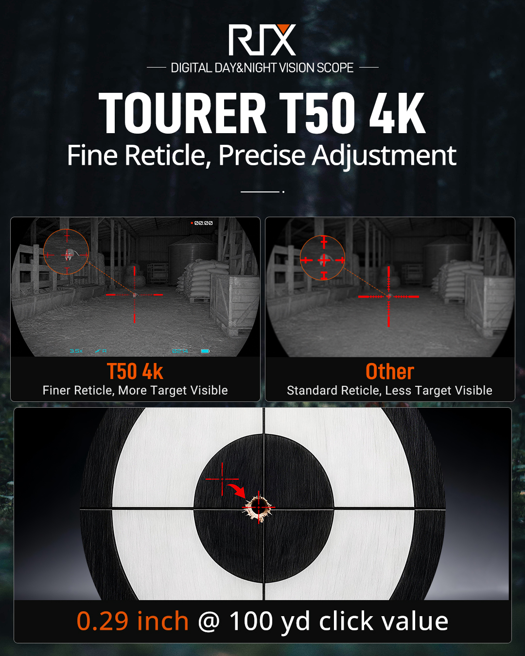 RIX Tourer T50 4K Digital Day & Night Vision Scope