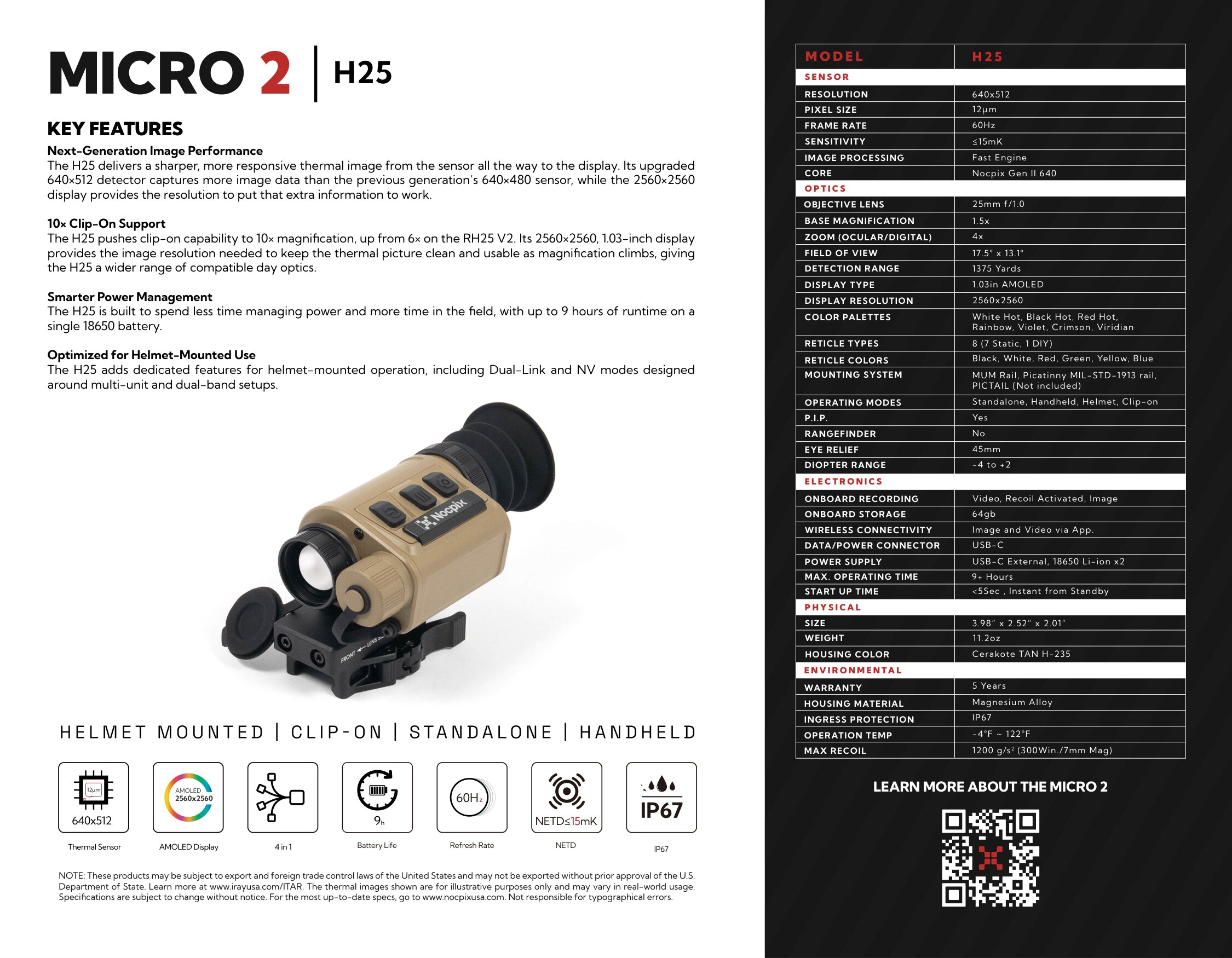 Nocpix MICRO 2 H25 Sell Sheet Final-2
